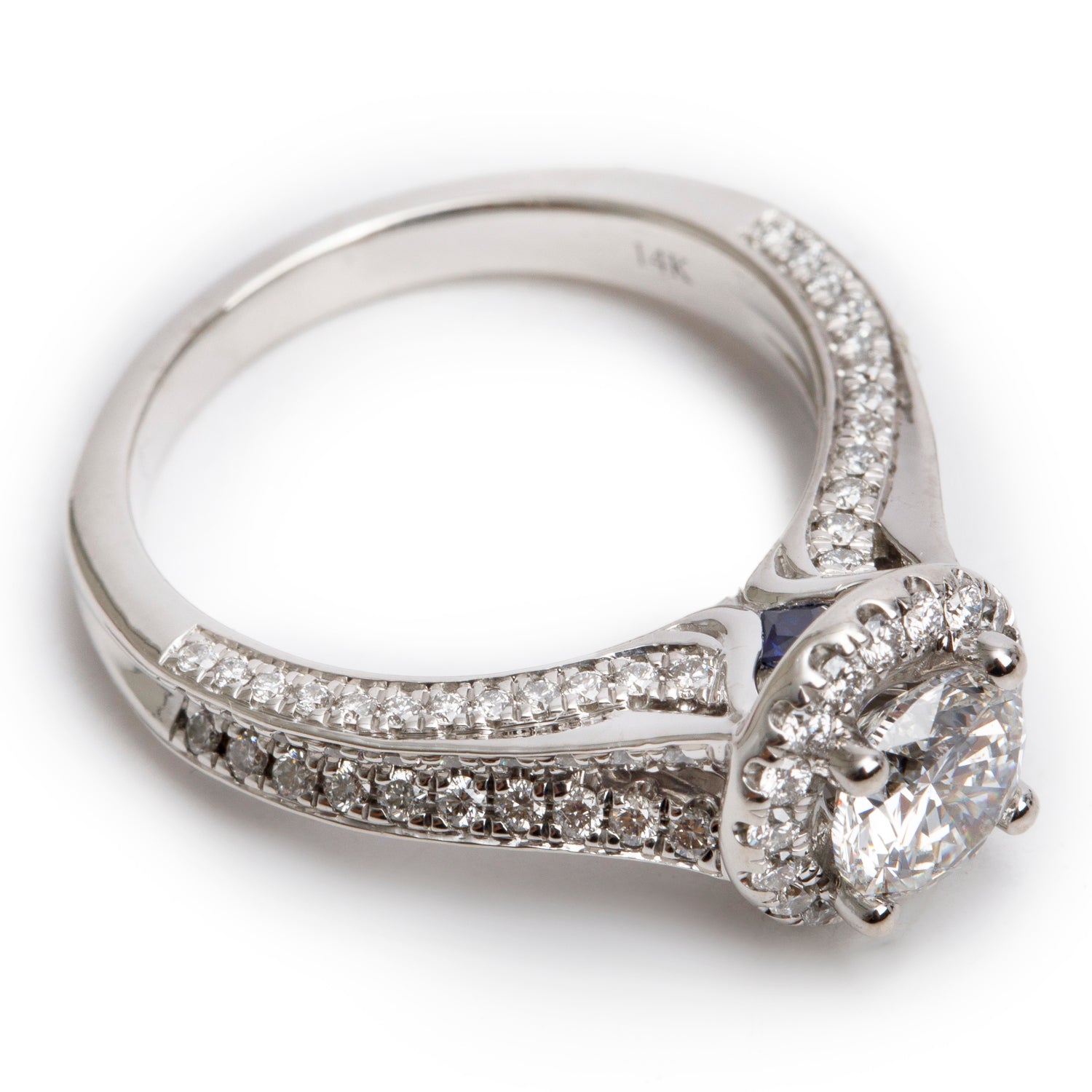 Vera Wang 14k White Gold Love Diamond Engagement Ring, Size 6.75 w/ Box