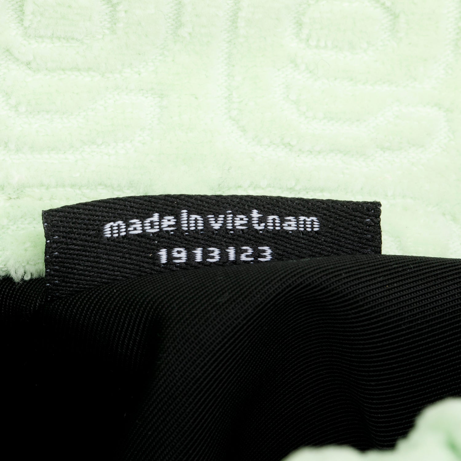 Alexander Wang Green Velour Small Jacquard Scrunchie Bag