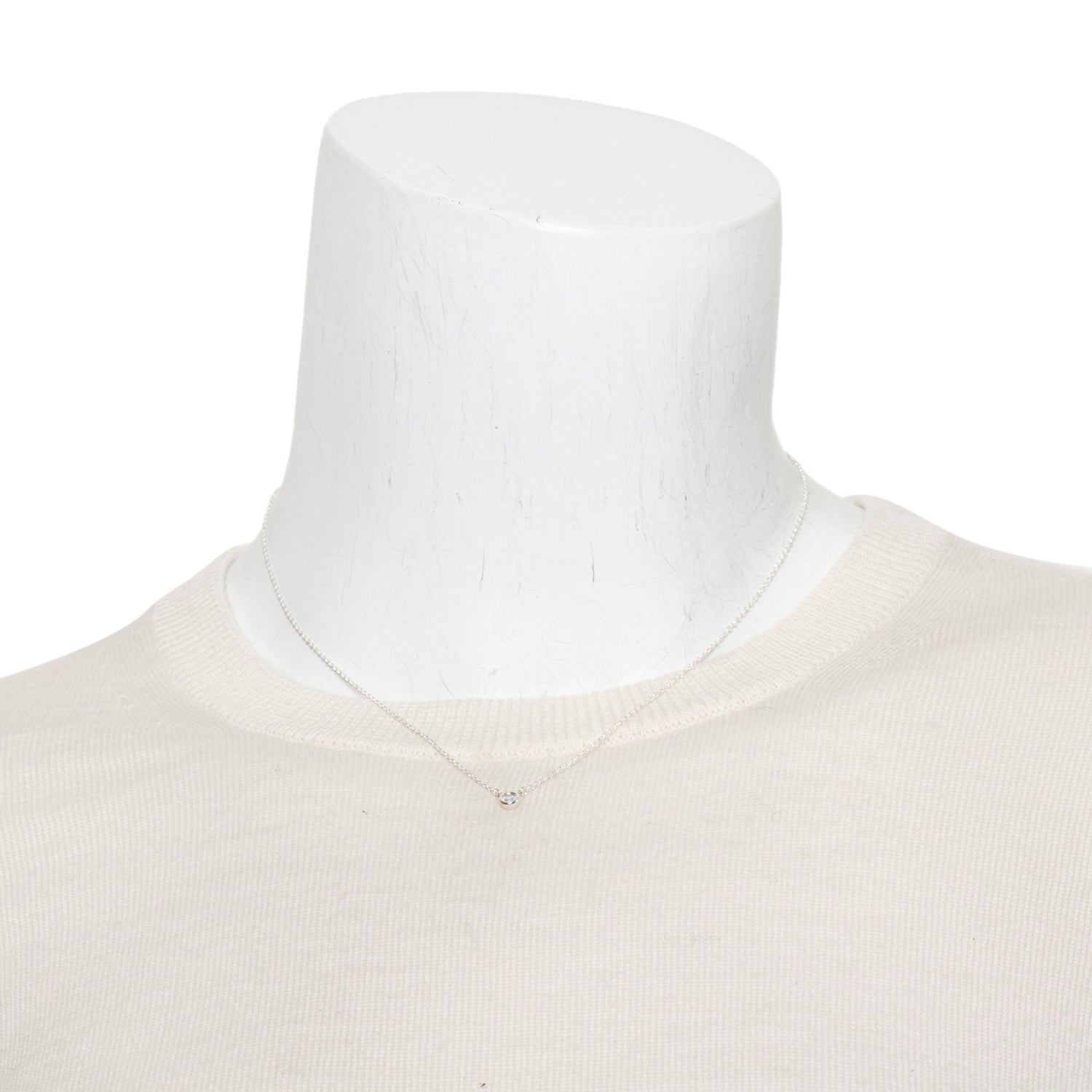 Tiffany & Co. Elsa Peretti Sterling Silver Color by the Yard Aquamarine Pendant Necklace