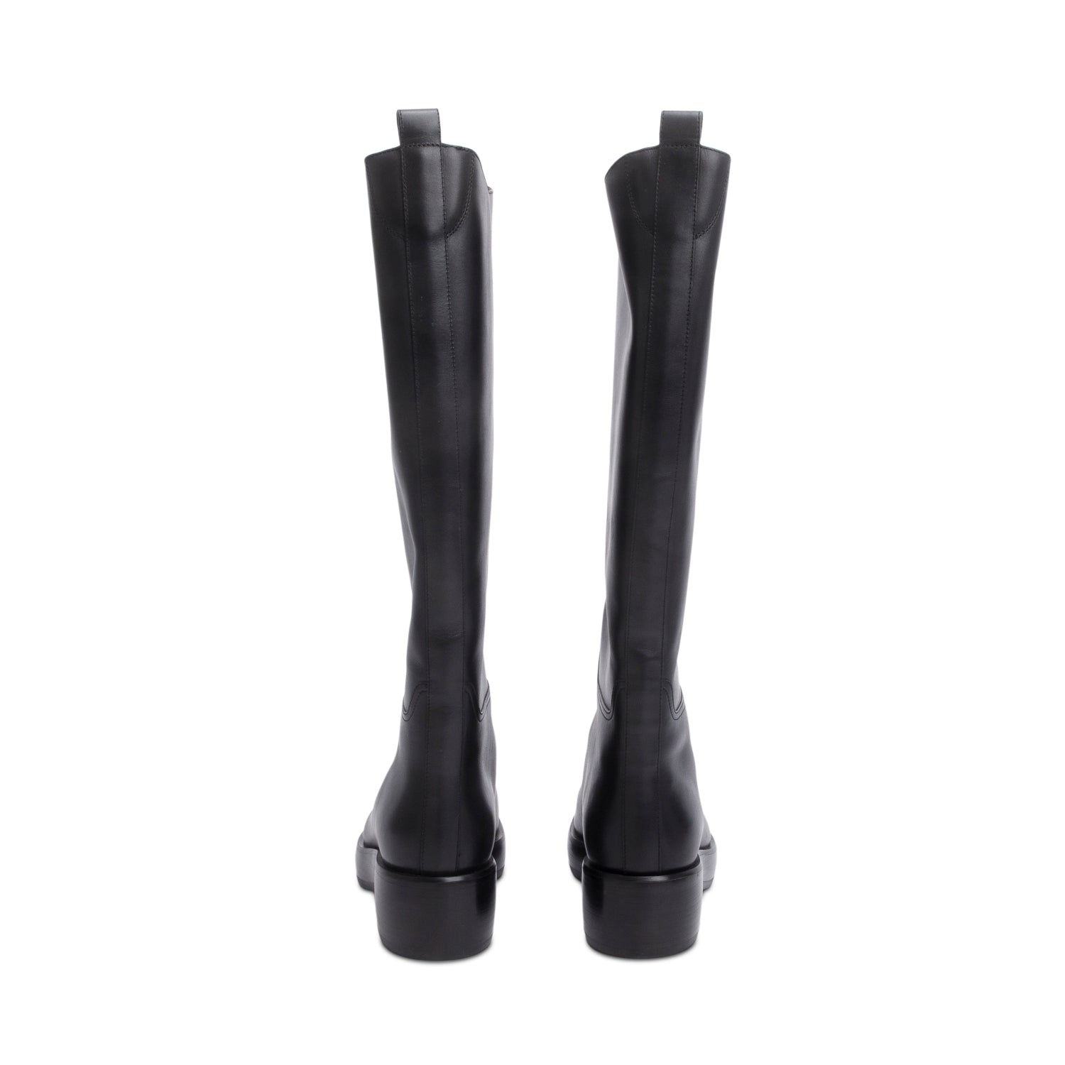 The Row Black Leather Motorbike Riding Boots, Size 38