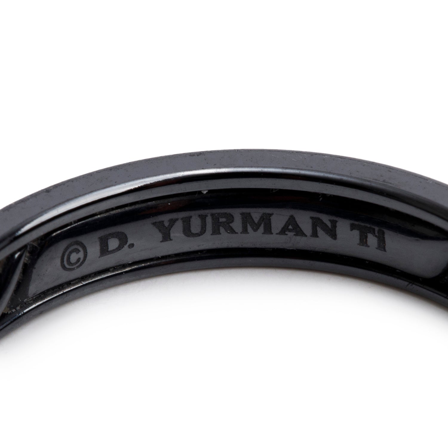 David Yurman Black Titanium 4 MM Classic Band Ring, Size 9.75