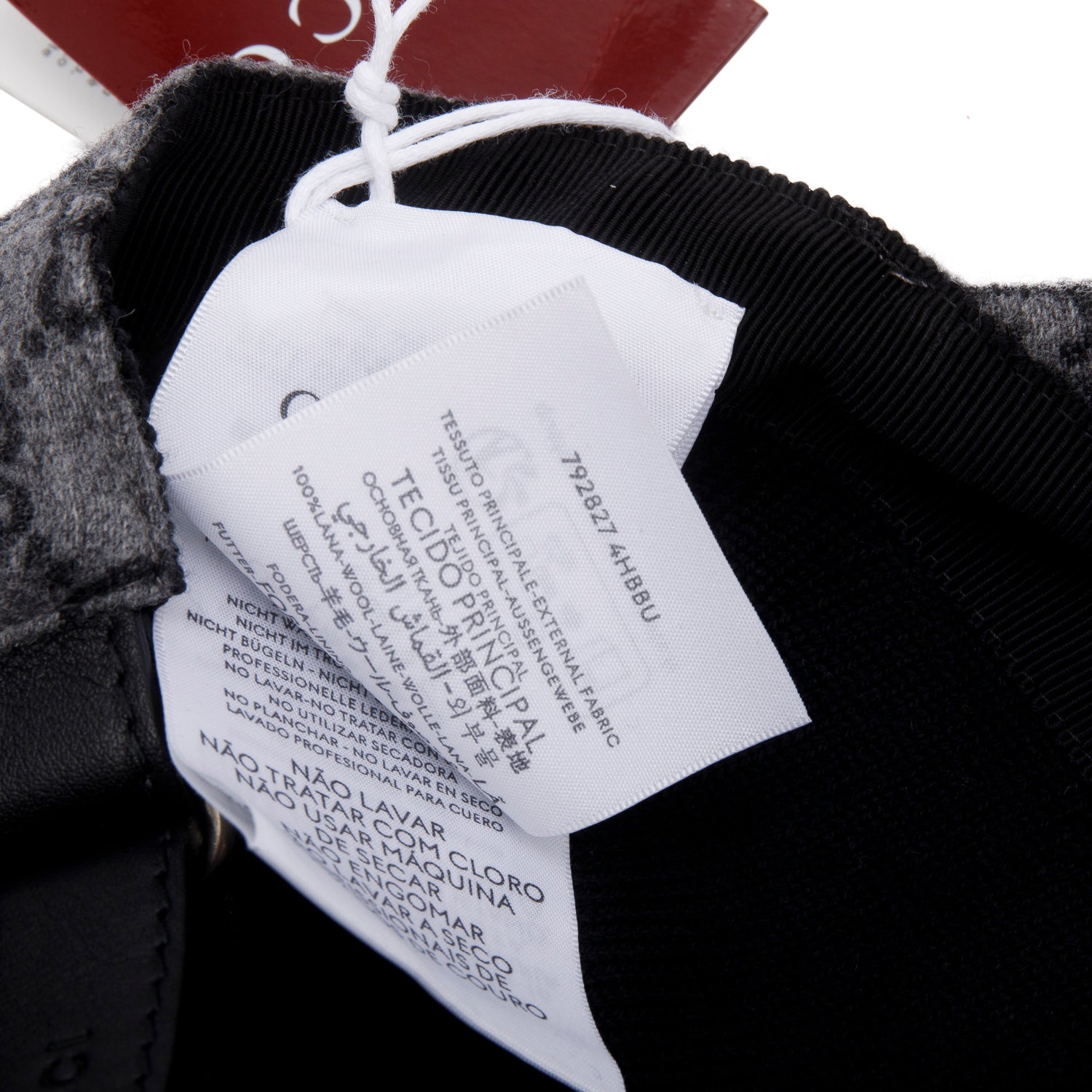 Gucci Grey Wool GG Monogram Baseball Hat, Size M 58