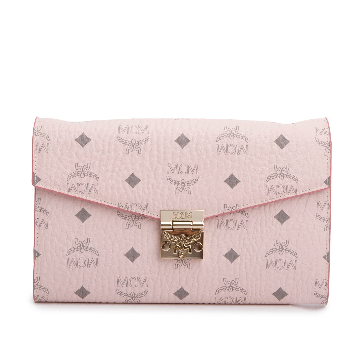 MCM Pink Visetos Medium Millie Crossbody Bag