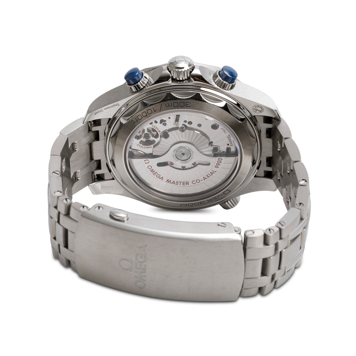 Omega 2025 Stainless Steel Seamaster Diver 300M Co-Axial Master Chronometer 44 MM Automatic Chronograph Watch Blue Dial w/ Box & Papers