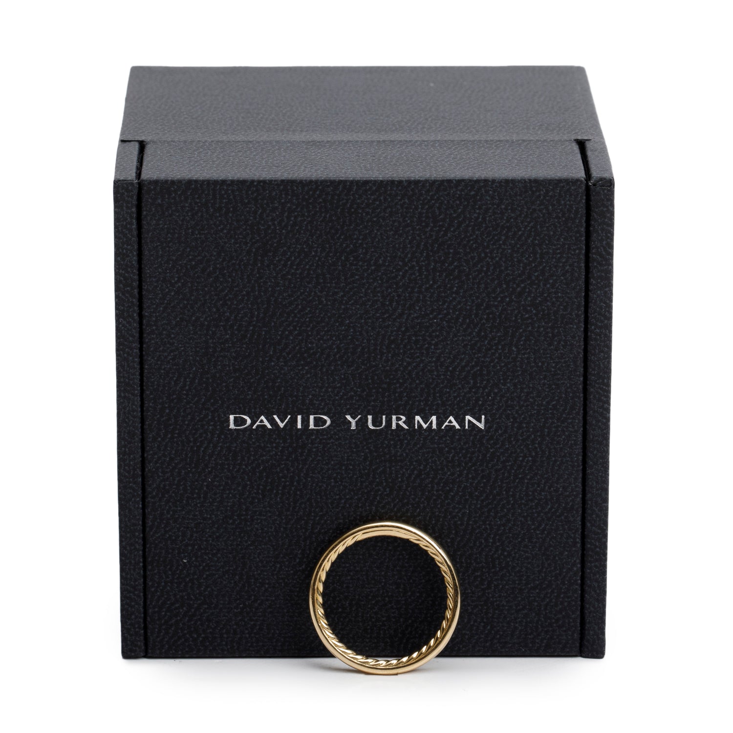 David Yurman 18k Yellow Gold Eden 2 MM Band Ring, Size 6.5 w/ Box