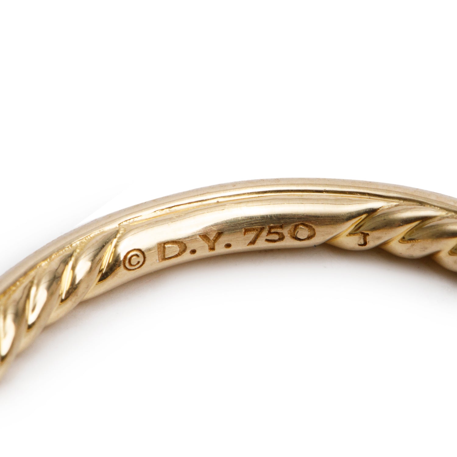 David Yurman 18k Yellow Gold Eden 2 MM Band Ring, Size 6.5 w/ Box