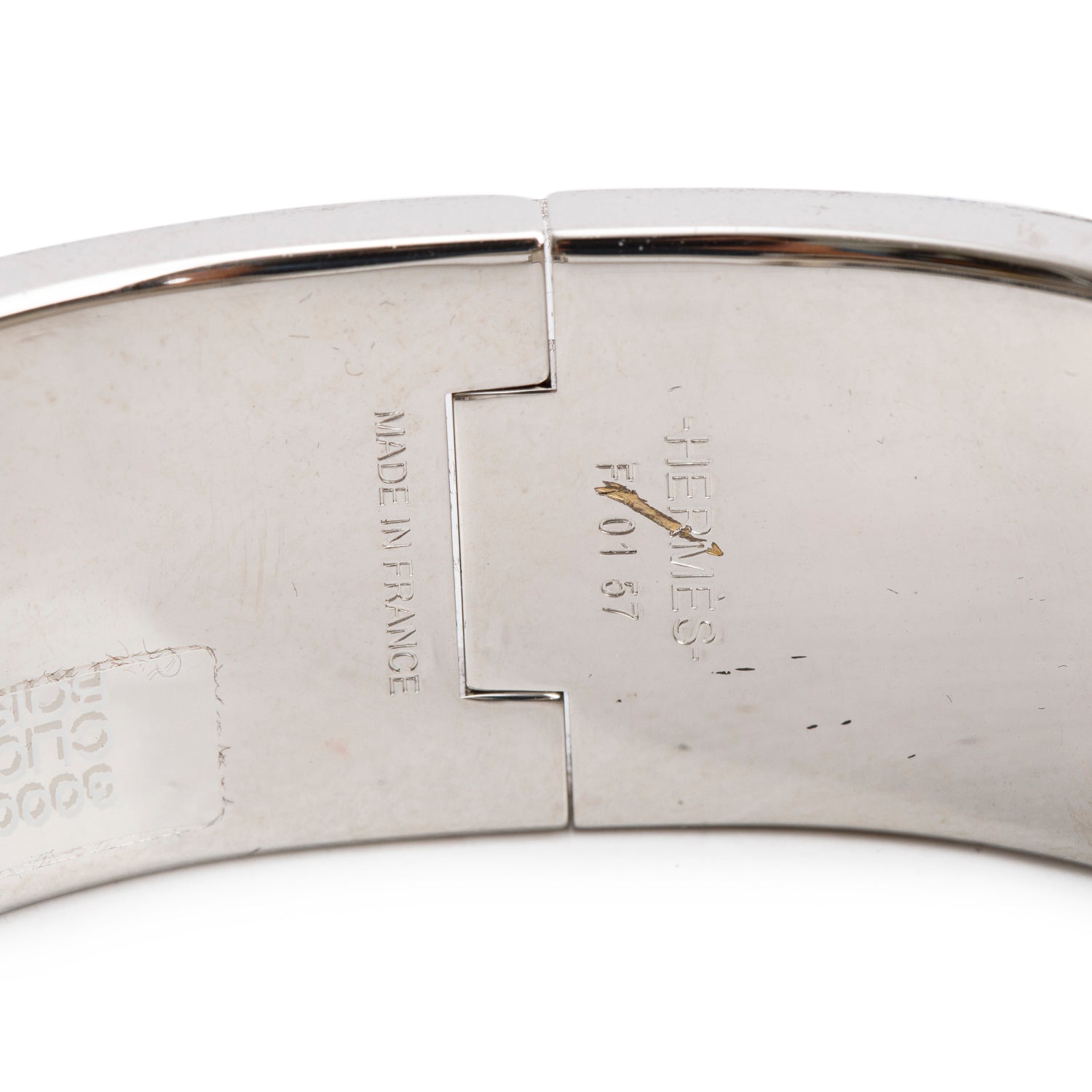 Hermes Palladium-Plated Bois de Rose Enamel Clic Clac H Bracelet w/ Box