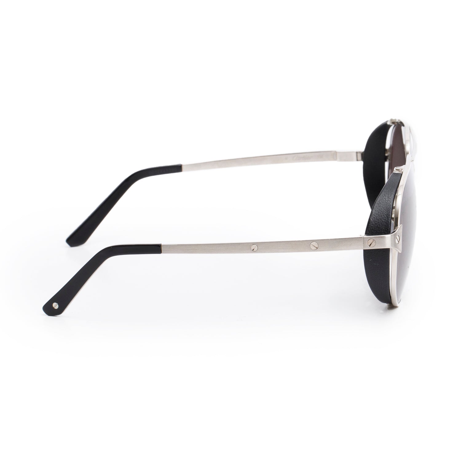 Cartier CT0296S Silver-Tone Metal Santos de Cartier Dumont Pilot Sunglasses