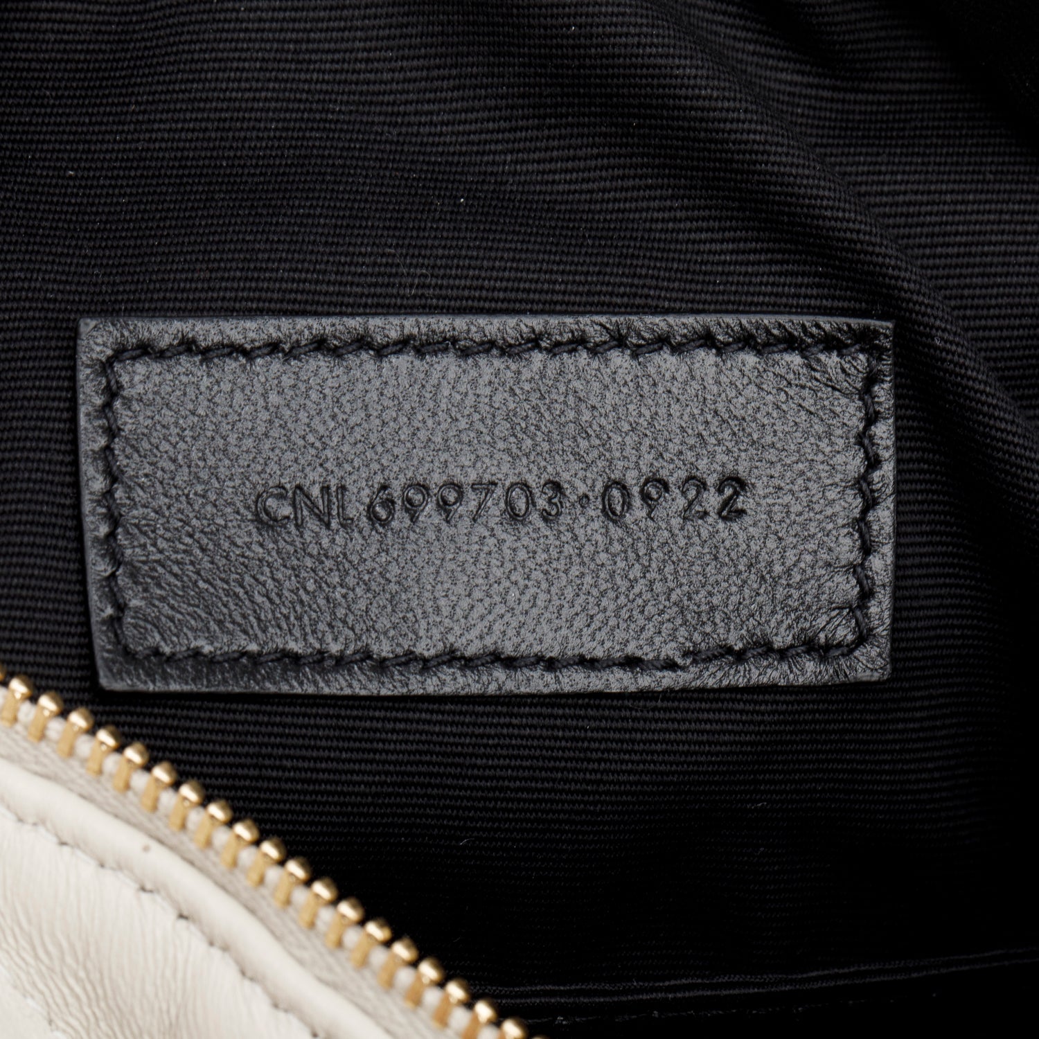 Saint Laurent 2022 Ivory Quilted Lambskin Leather Mini Sade Tube Bag