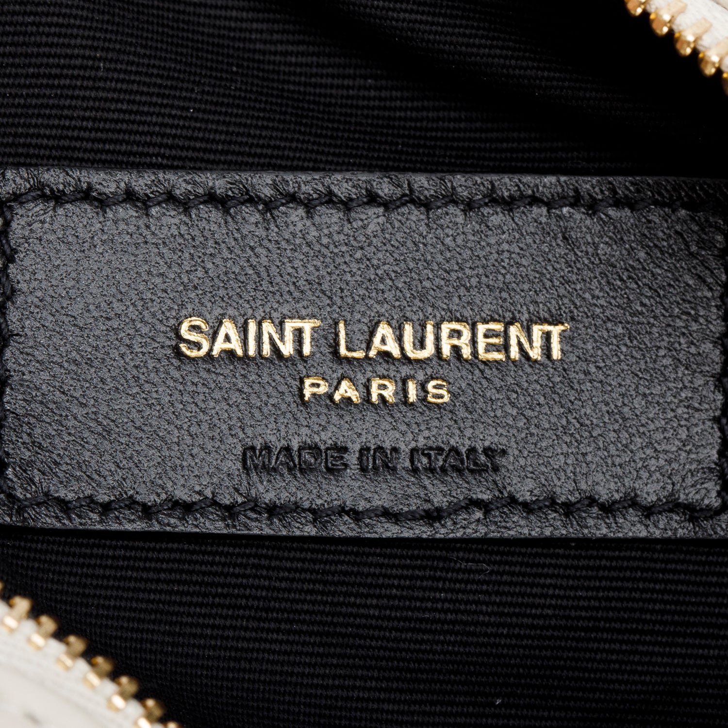 Saint Laurent 2022 Ivory Quilted Lambskin Leather Mini Sade Tube Bag