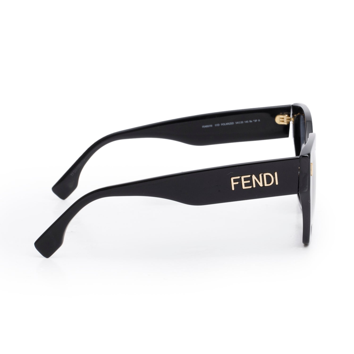 Fendi FE40070I Black Acetate Fendigraphy Square Sunglasses w/ Case