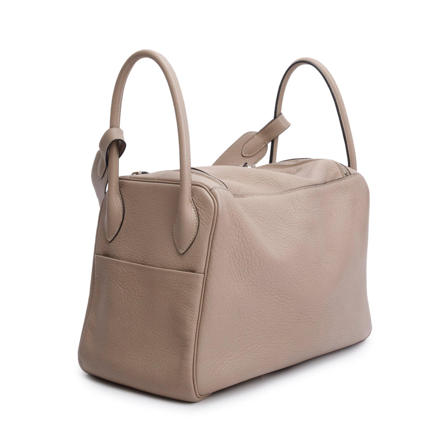 Hermes Argile Taurillon Clemence Leather Lindy 34