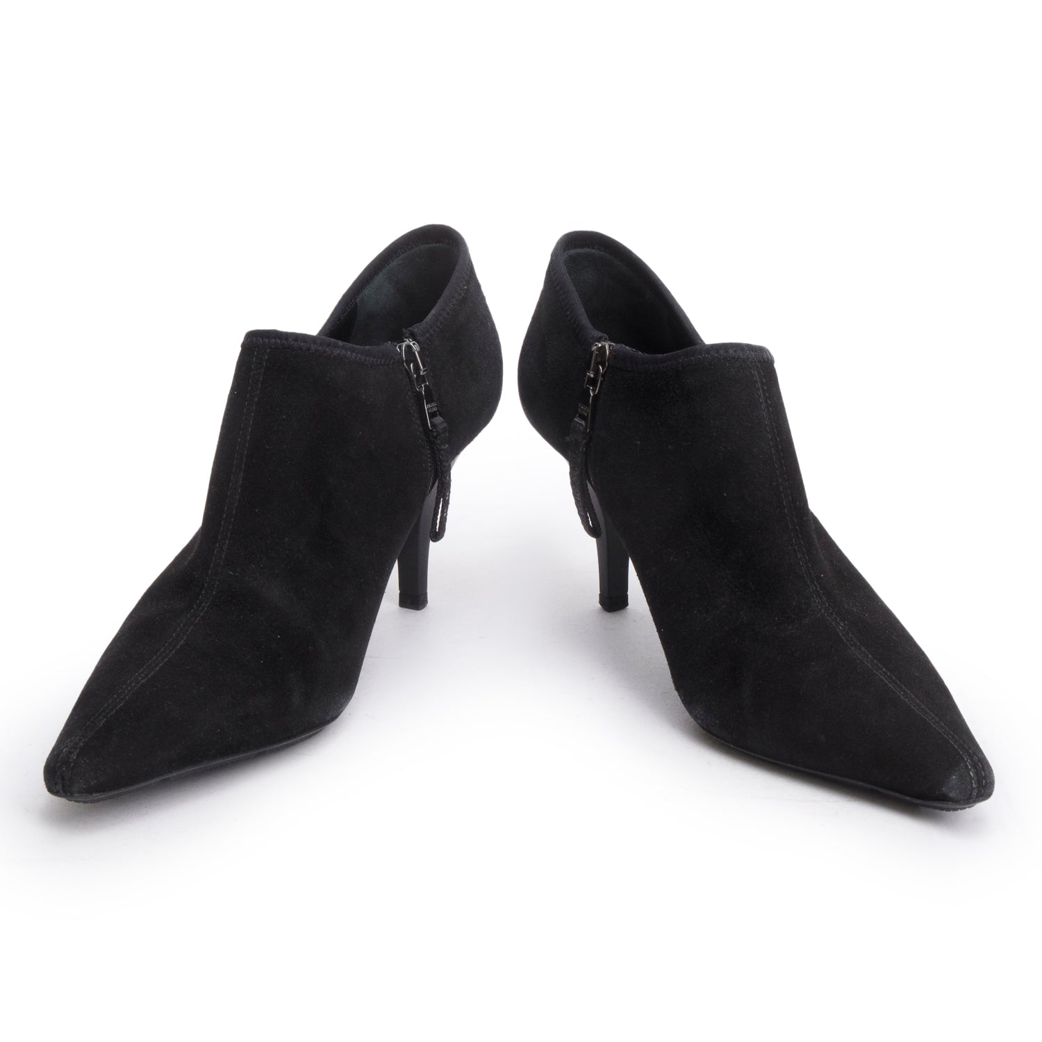 Prada Sport Black Suede Ankle Booties, Size 38