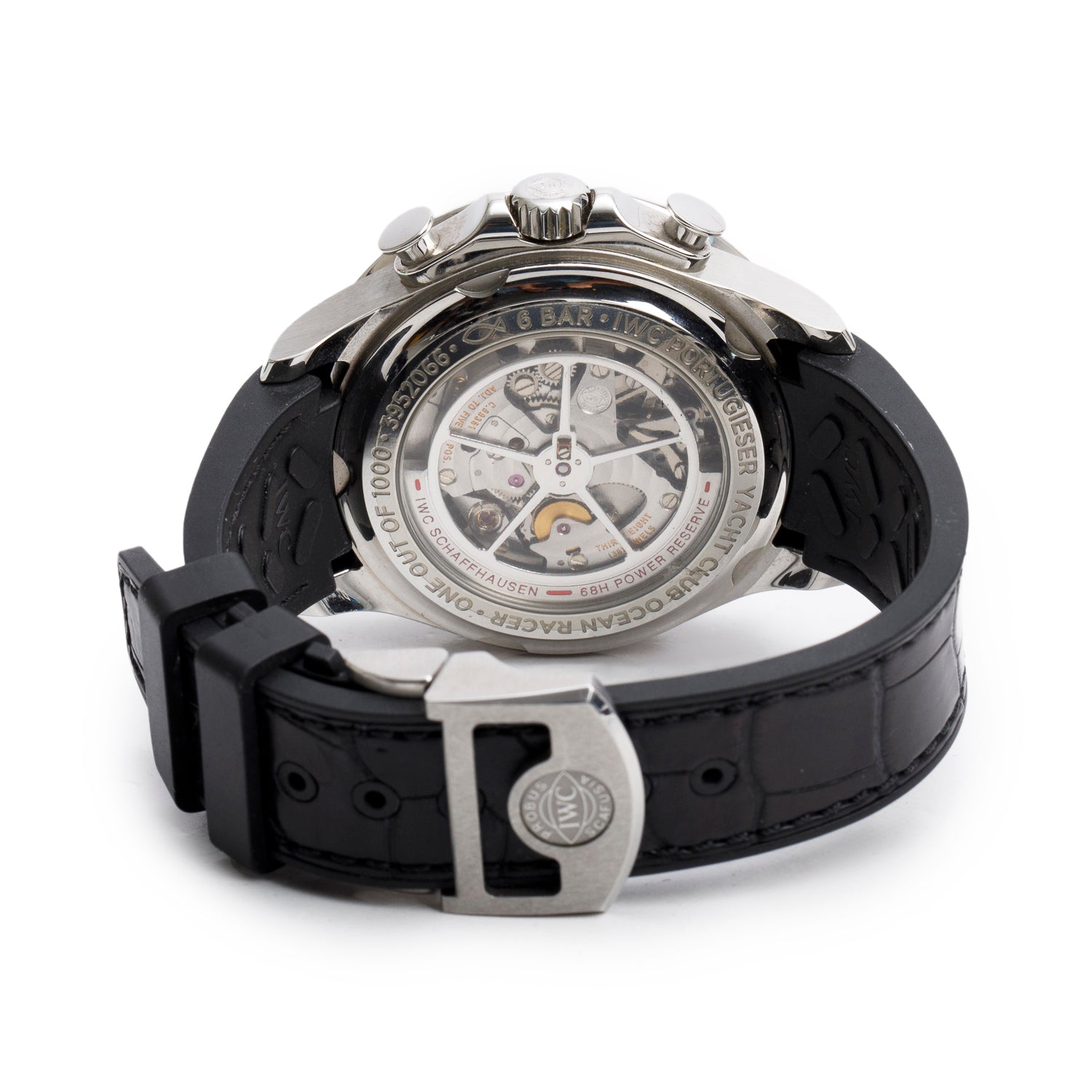 IWC Limited Edition Stainless Steel Portuguese Yacht Club 45.5 MM Automatic Chronograph Watch Silver Dial IW390216 w/ Box & Papers
