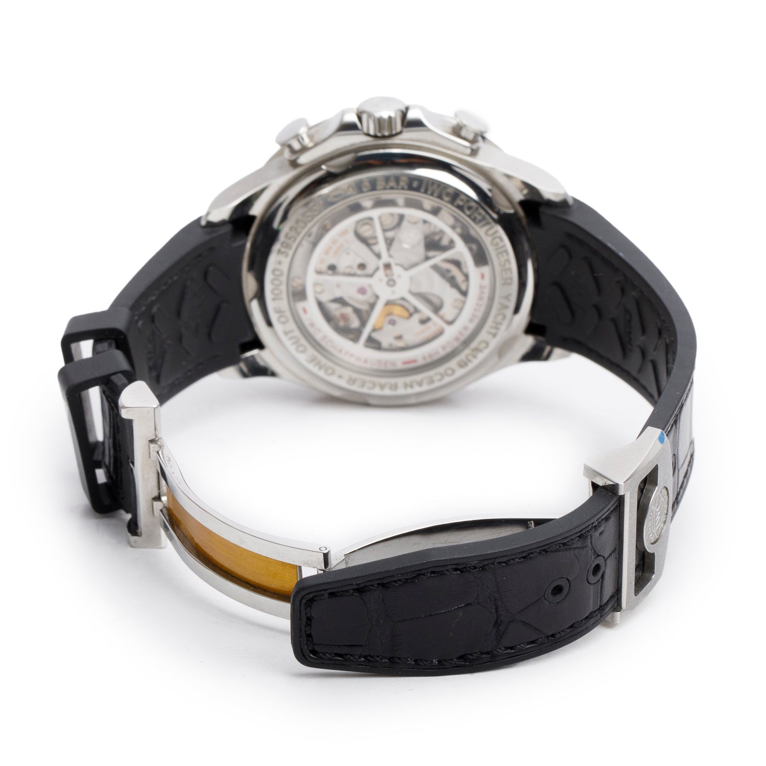 IWC Limited Edition Stainless Steel Portuguese Yacht Club 45.5 MM Automatic Chronograph Watch Silver Dial IW390216 w/ Box & Papers