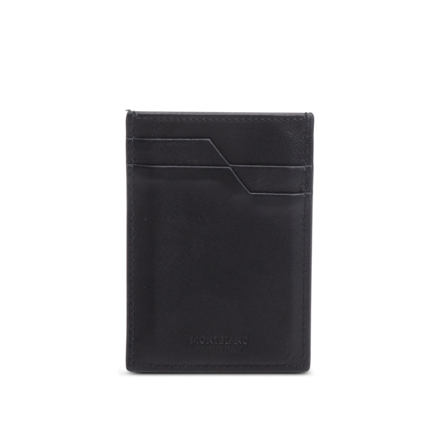 Montblanc Black Leather Meisterstuck Card Holder w/ Box