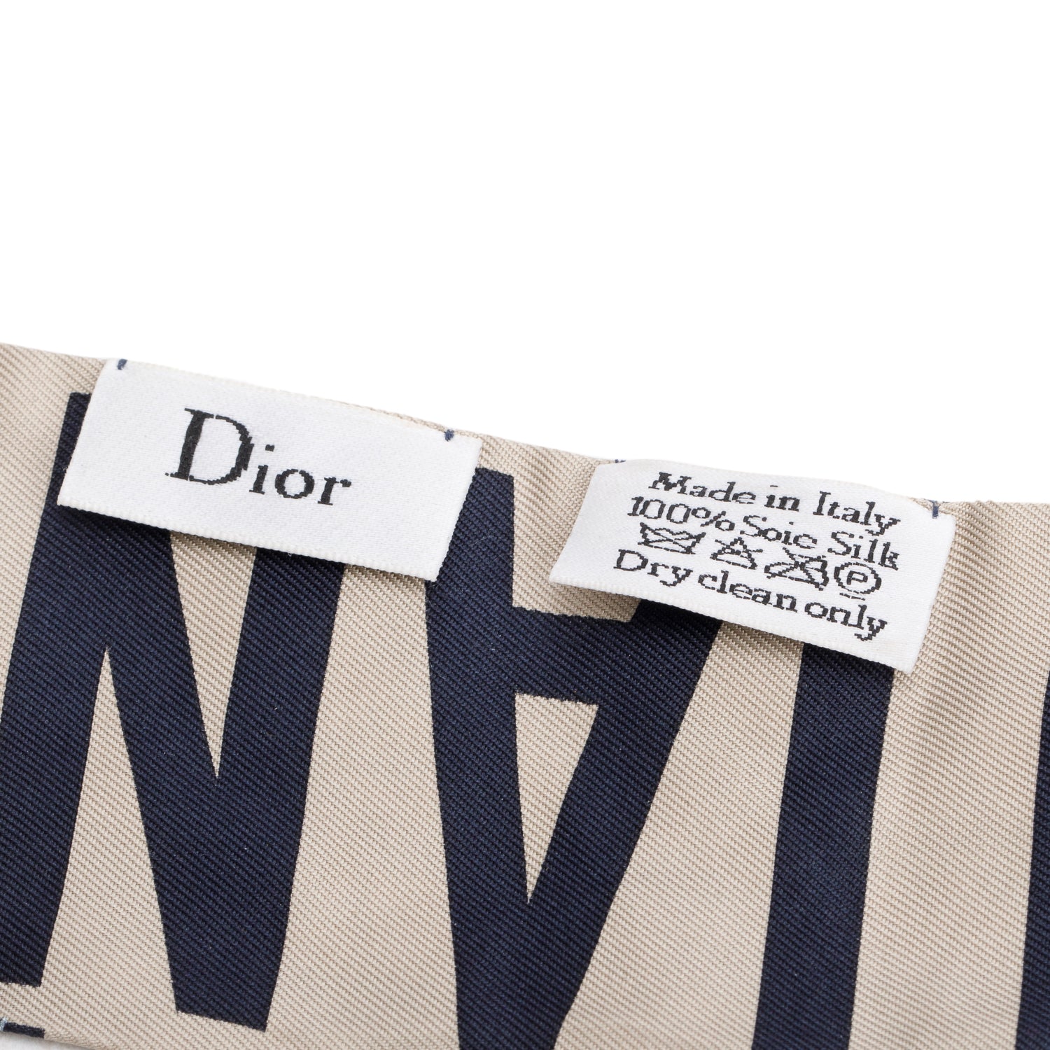 DIOR ミサンガ　ネイビー Christian Dior Navy Mitzah Silk Twilly Scarf – OLIVER'S