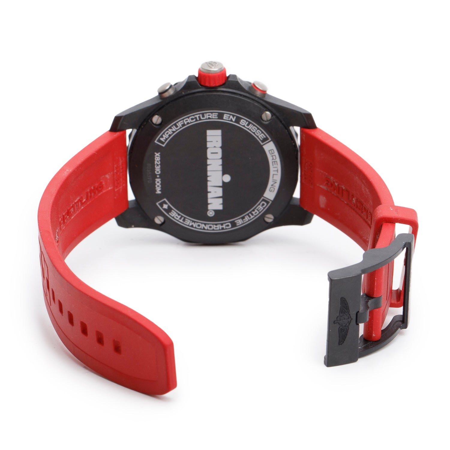 Breitling Breitlight Black Polymer Endurance Pro Ironman 44 MM Watch Red Dial X82310 w/ Box & Papers