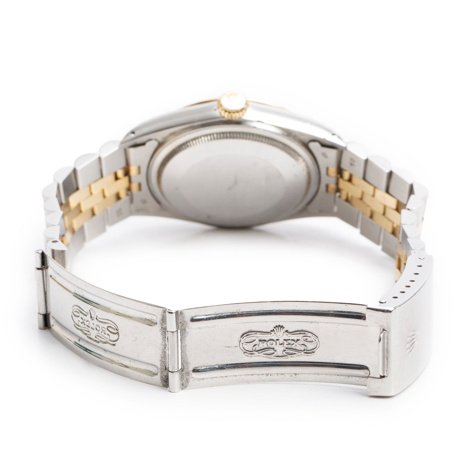 Rolex Stainless Steel & 18k Yellow Gold Datejust 36 MM Watch Gold Dial 16013 w/ Box