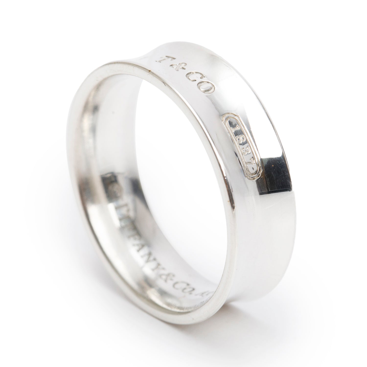 Tiffany & Co. Sterling Silver 1837 Ring, Size 10