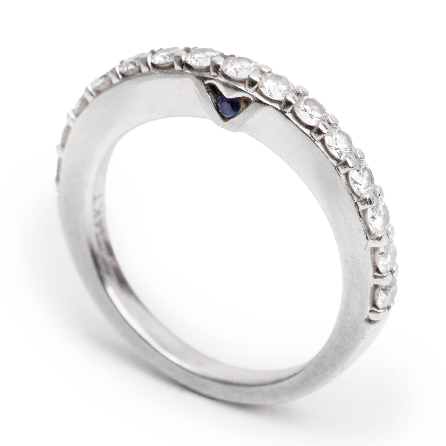 Vera Wang 14k White Gold Love Diamond Band Ring, Size 4.5