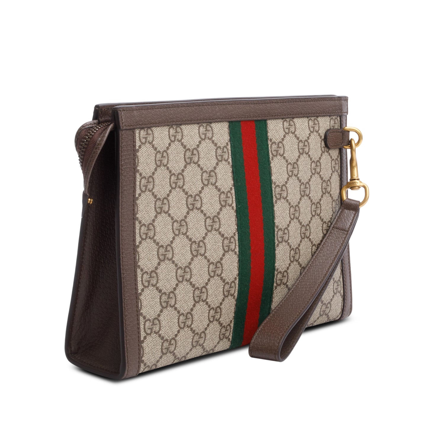 Gucci GG Supreme Monogram Small Ophidia Wristlet Pouch