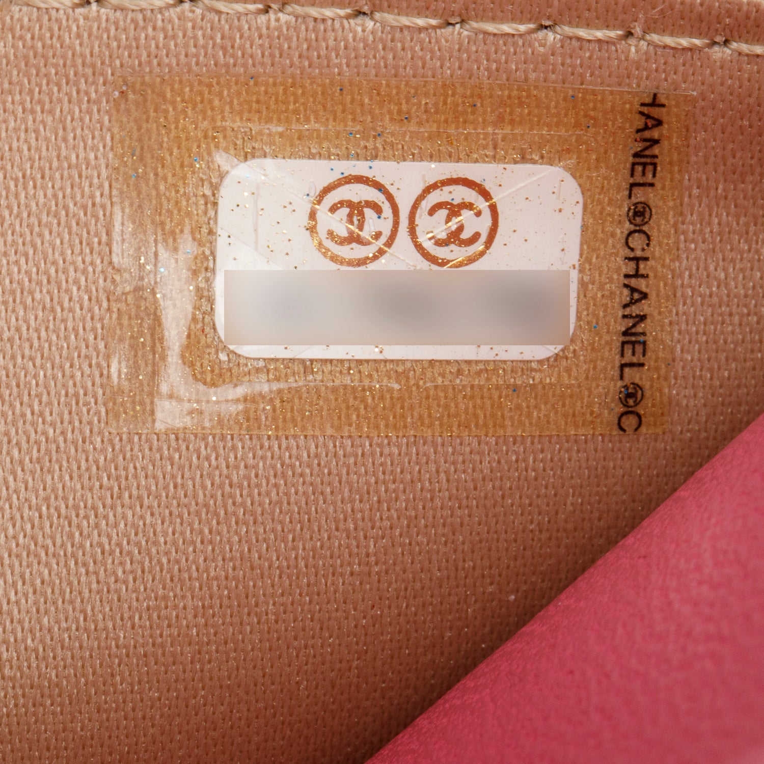 Chanel Pink Lambskin Camellia Embossed Wallet on Chain w/ Box & Authenticity Card