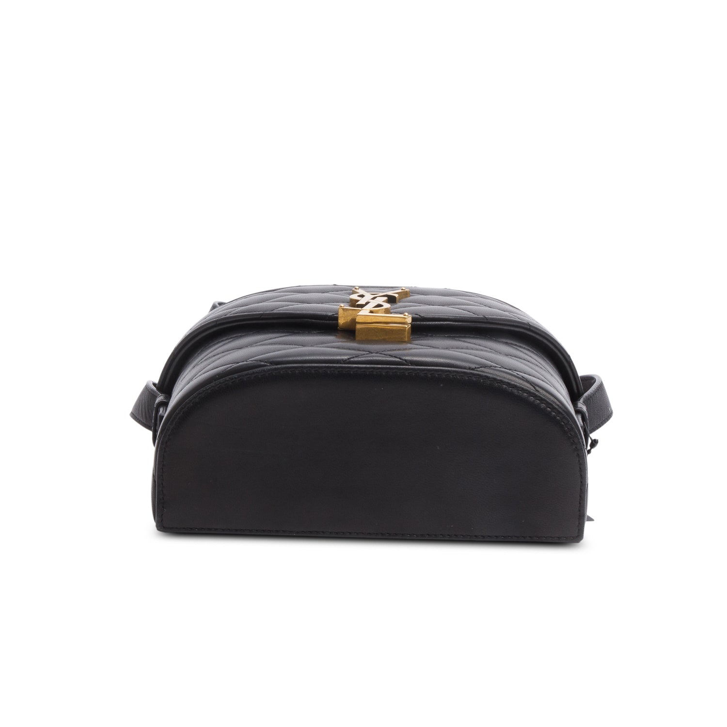 Saint Laurent 2025 Black Quilted Leather June Box Crossbody Bag