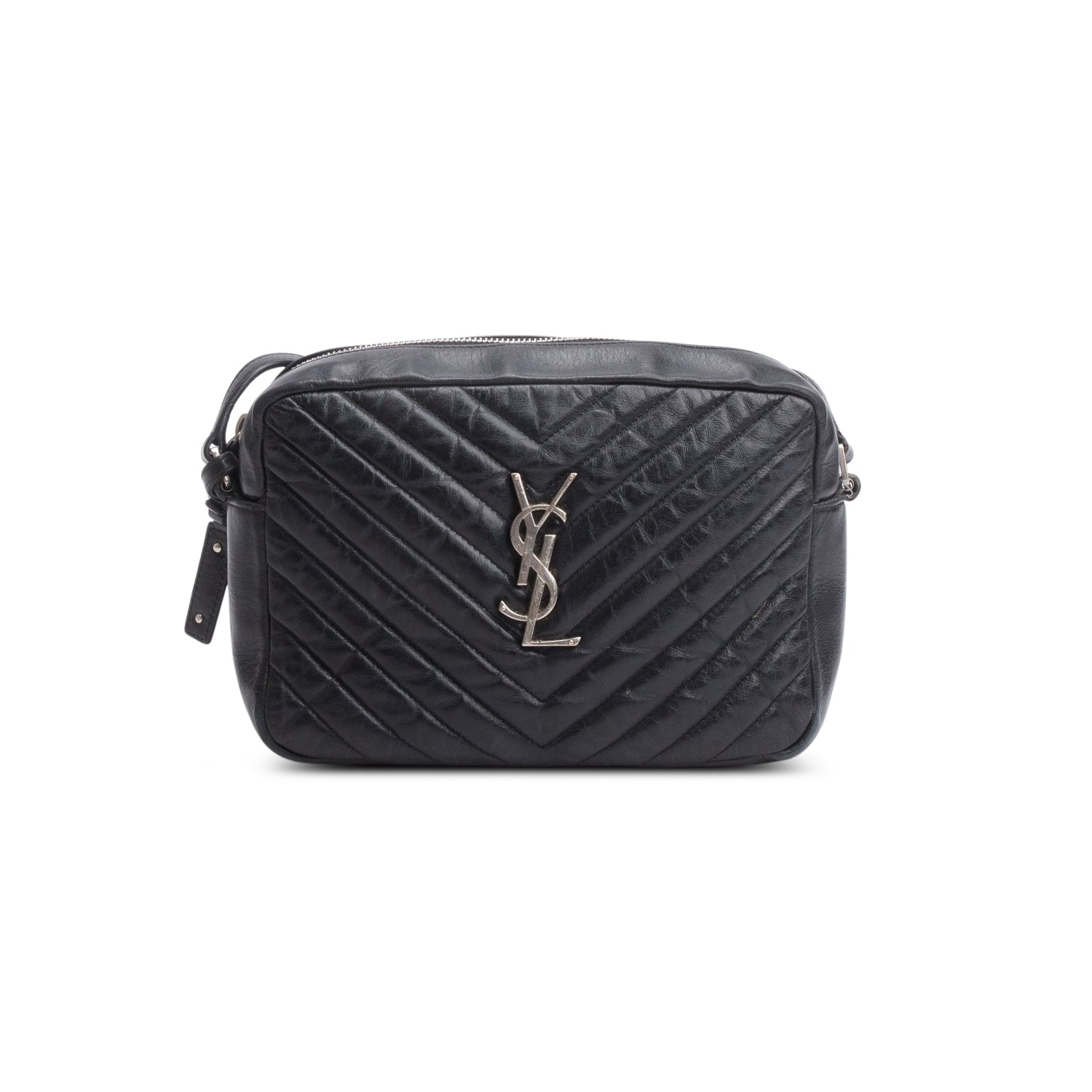 Saint Laurent Black Quilted Leather Lou Camera Bag