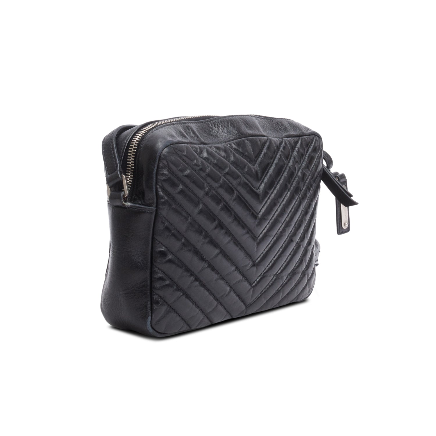 Saint Laurent Black Quilted Leather Lou Camera Bag