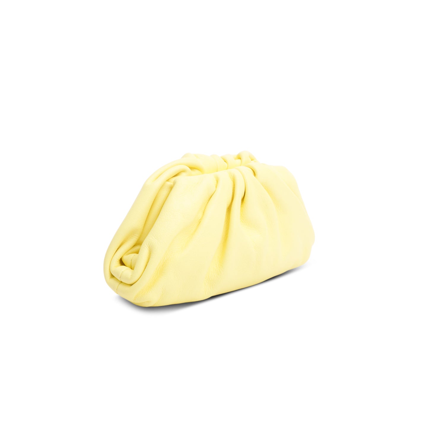 Bottega Veneta Yellow Butter Calfskin Leather The Mini Pouch
