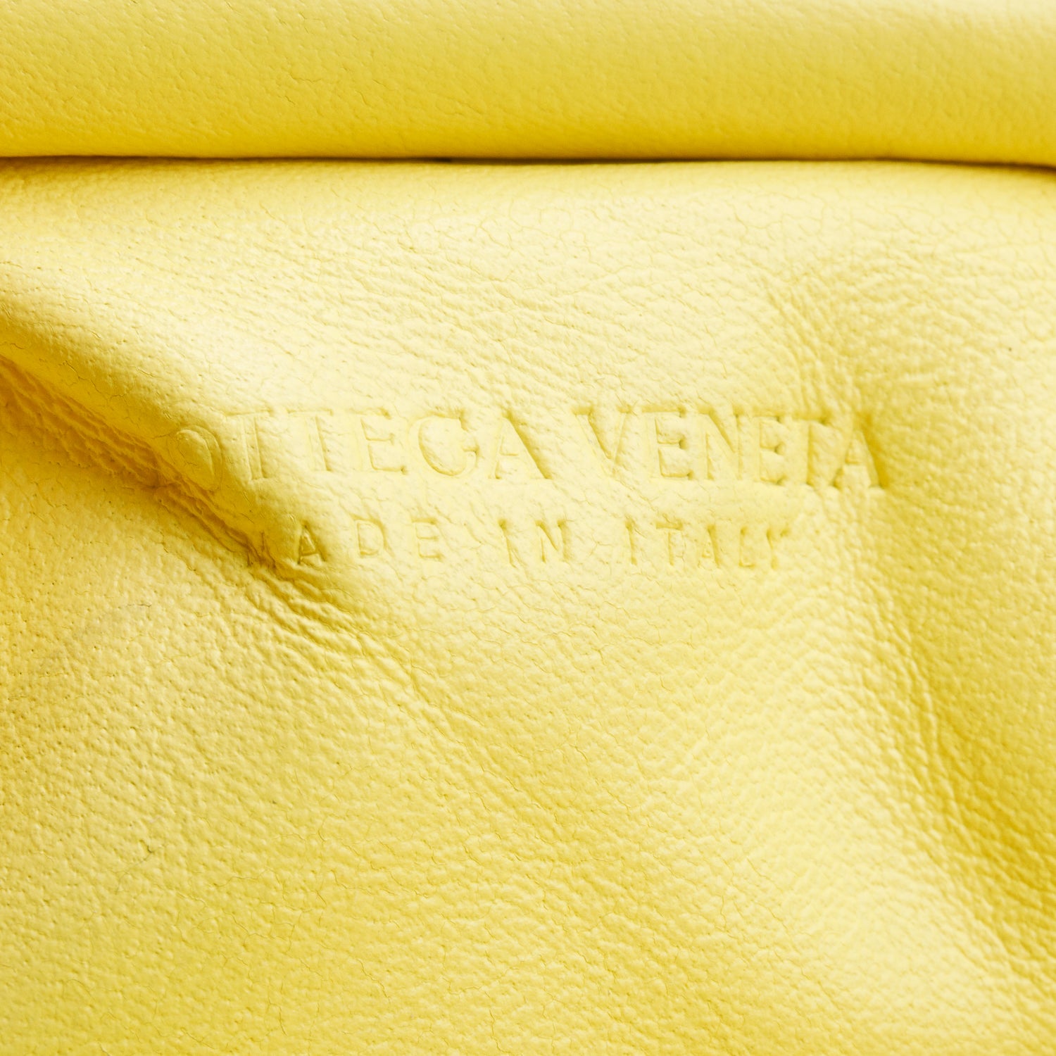 Bottega Veneta Yellow Butter Calfskin Leather The Mini Pouch
