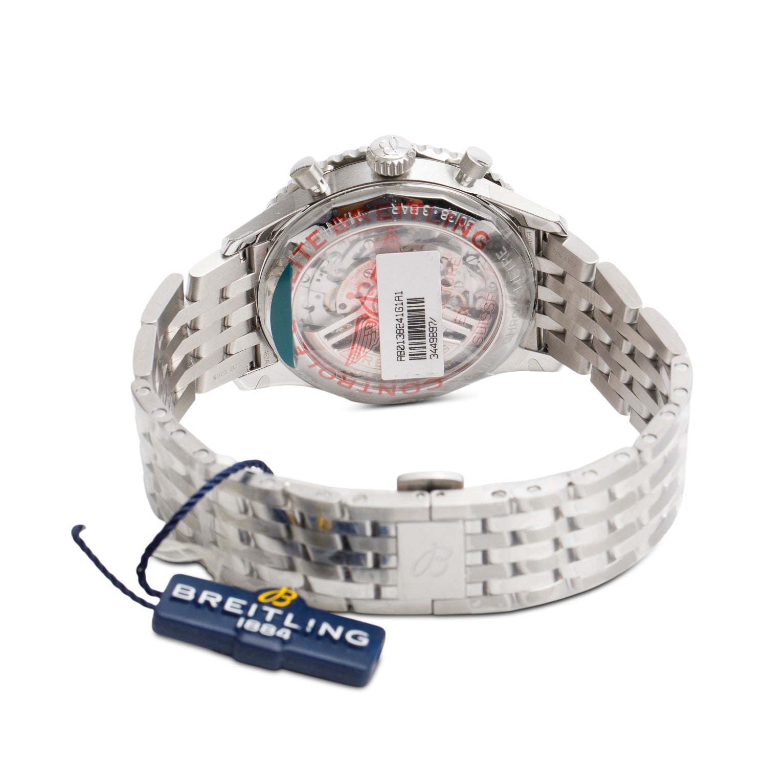 Breitling 2025 Stainless Steel Navitimer B01 43 MM Automatic Chronograph Watch Silver Dial AB0138 w/ Box & Papers