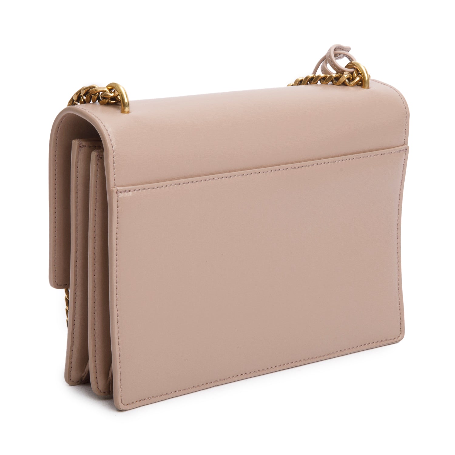 Saint Laurent 2023 Dark Beige Smooth Leather Medium Sunset Bag w/ Box