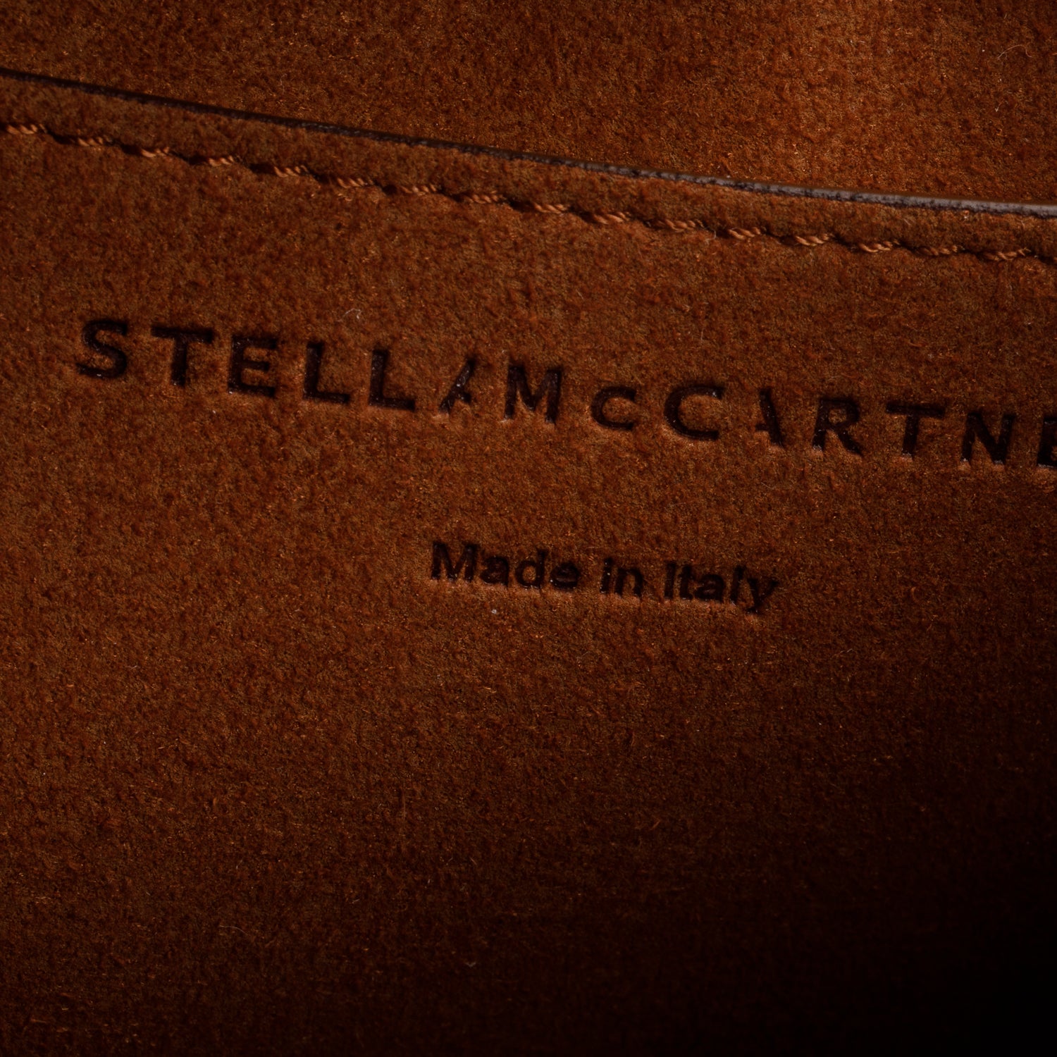 Stella McCartney Brown Perforated Logo Small Hobo Bag