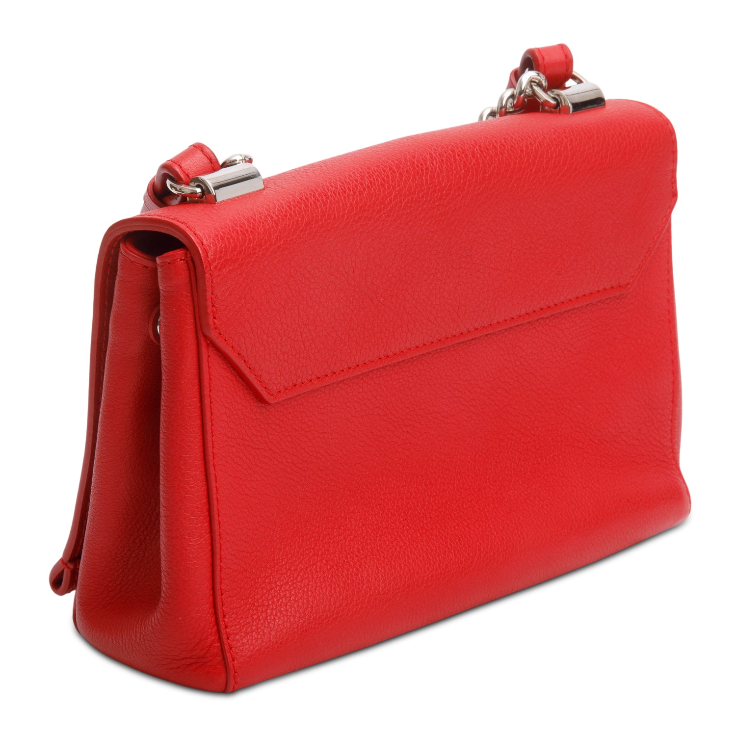 Louis Vuitton 2015 Red Calfskin Lock Me II Chain Bag BB w/ Box & Receipt