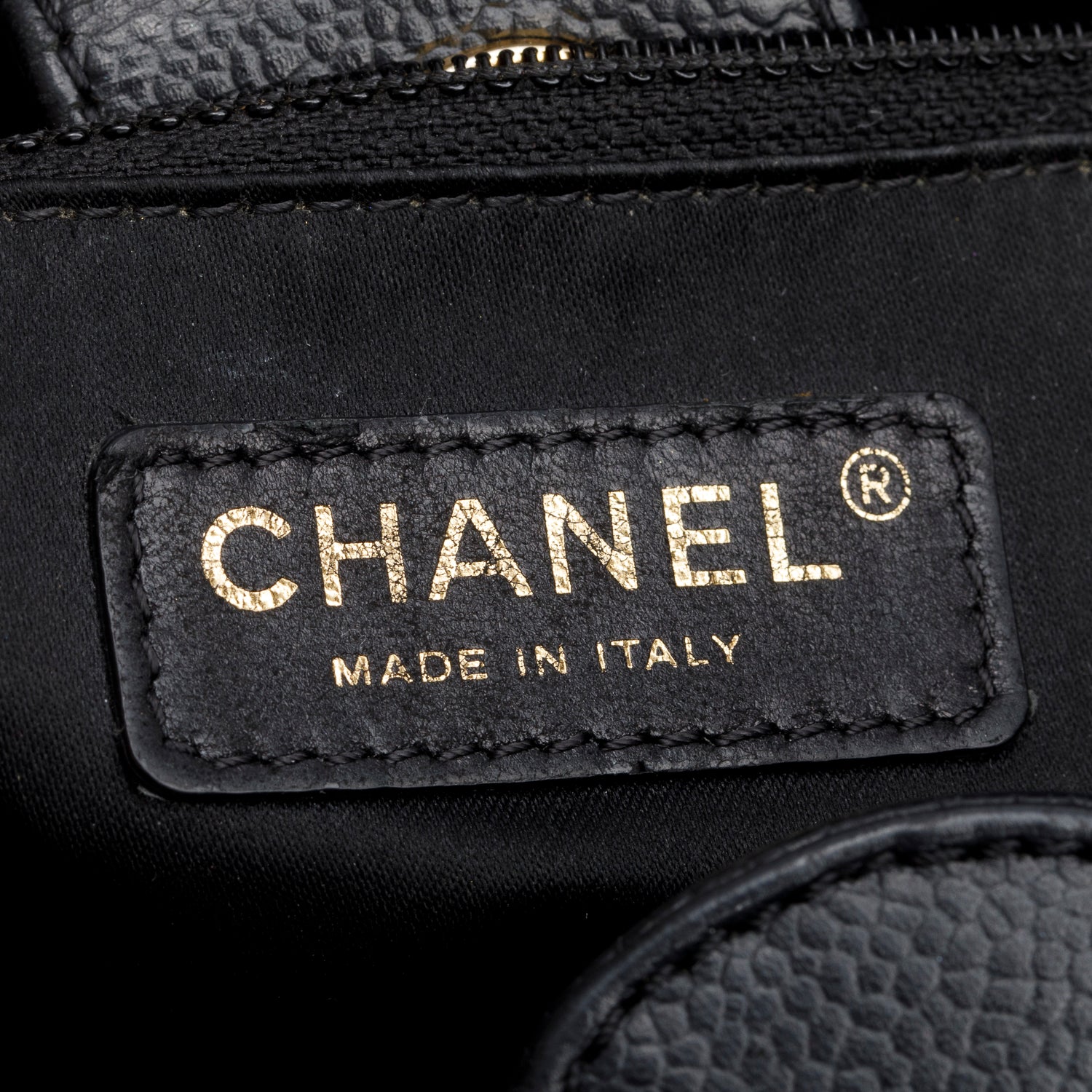 Chanel Black Caviar Quilted Petit Shopping Tote w/ Box, Authenticity Card & Receipt