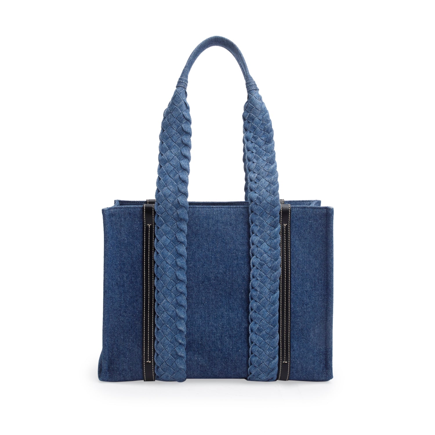 Chloe Blue Denim Medium Woody Tote Bag