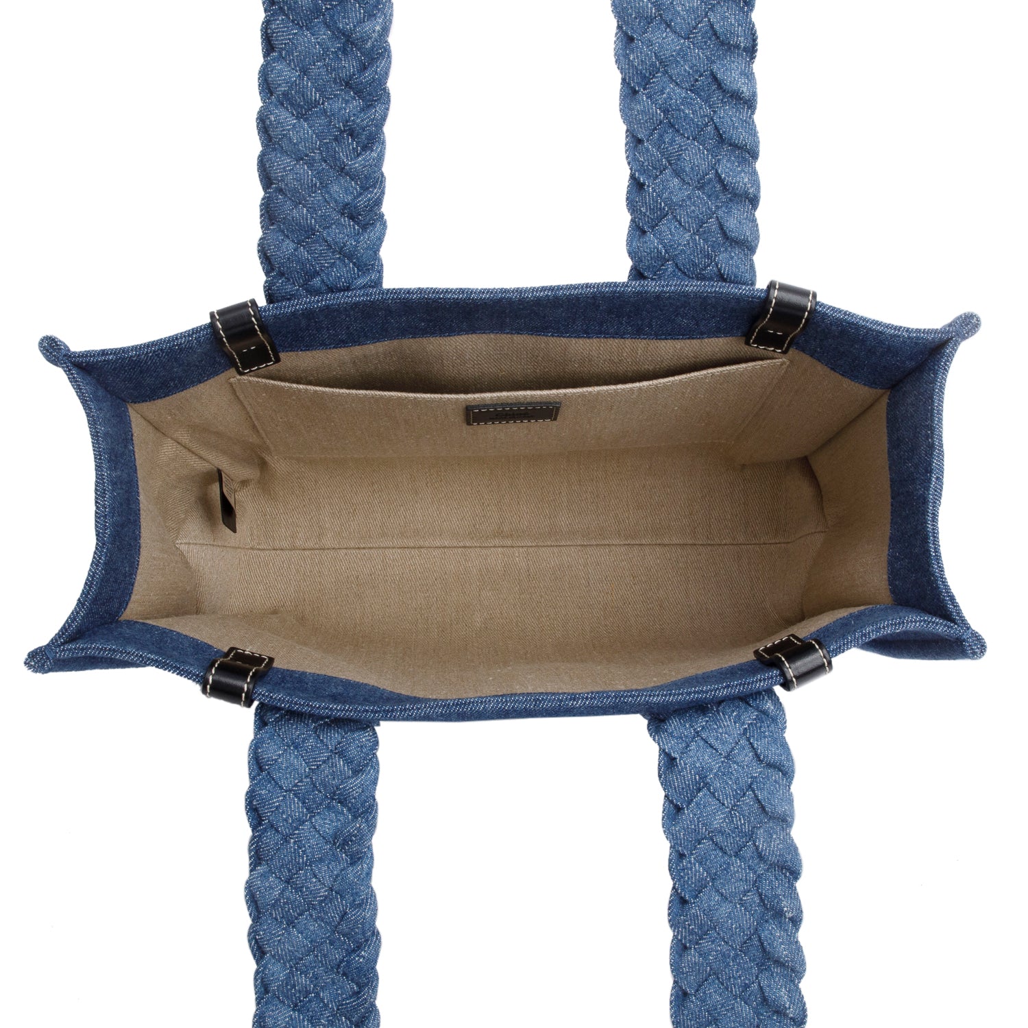 Chloe Blue Denim Medium Woody Tote Bag