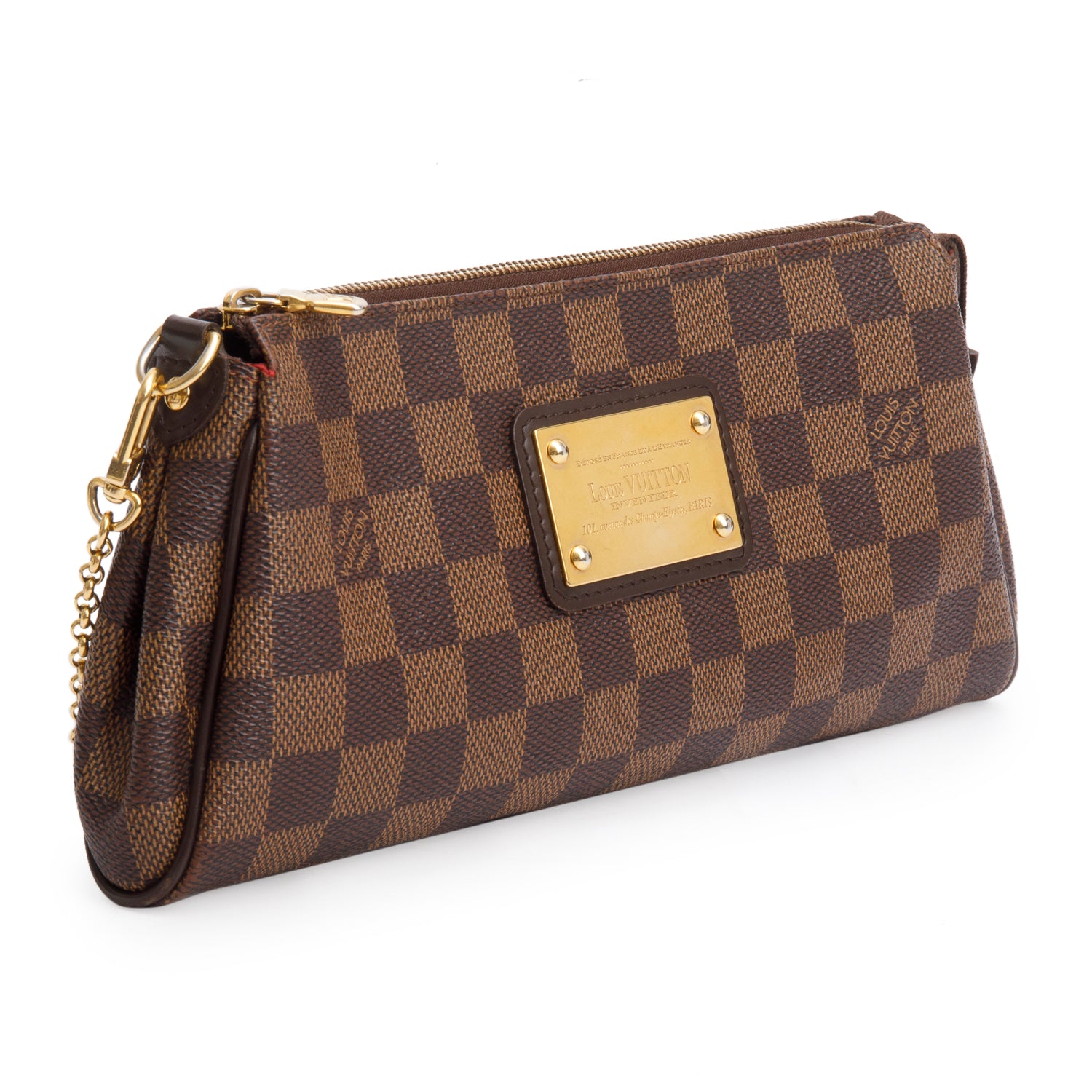 Louis Vuitton Damier Ebene Eva Clutch w/ Straps