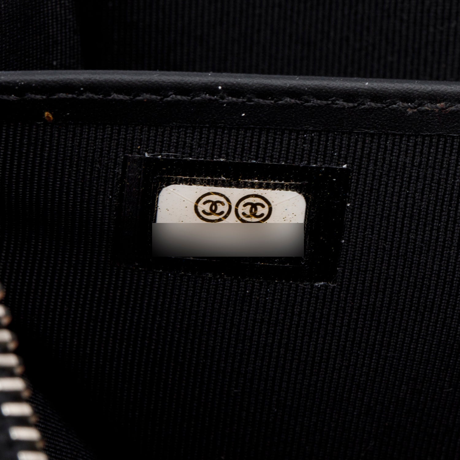 Chanel Black Patent Leather Calfskin Quilted Large Gusset Zip Around Wallet w/ Authenticity Card