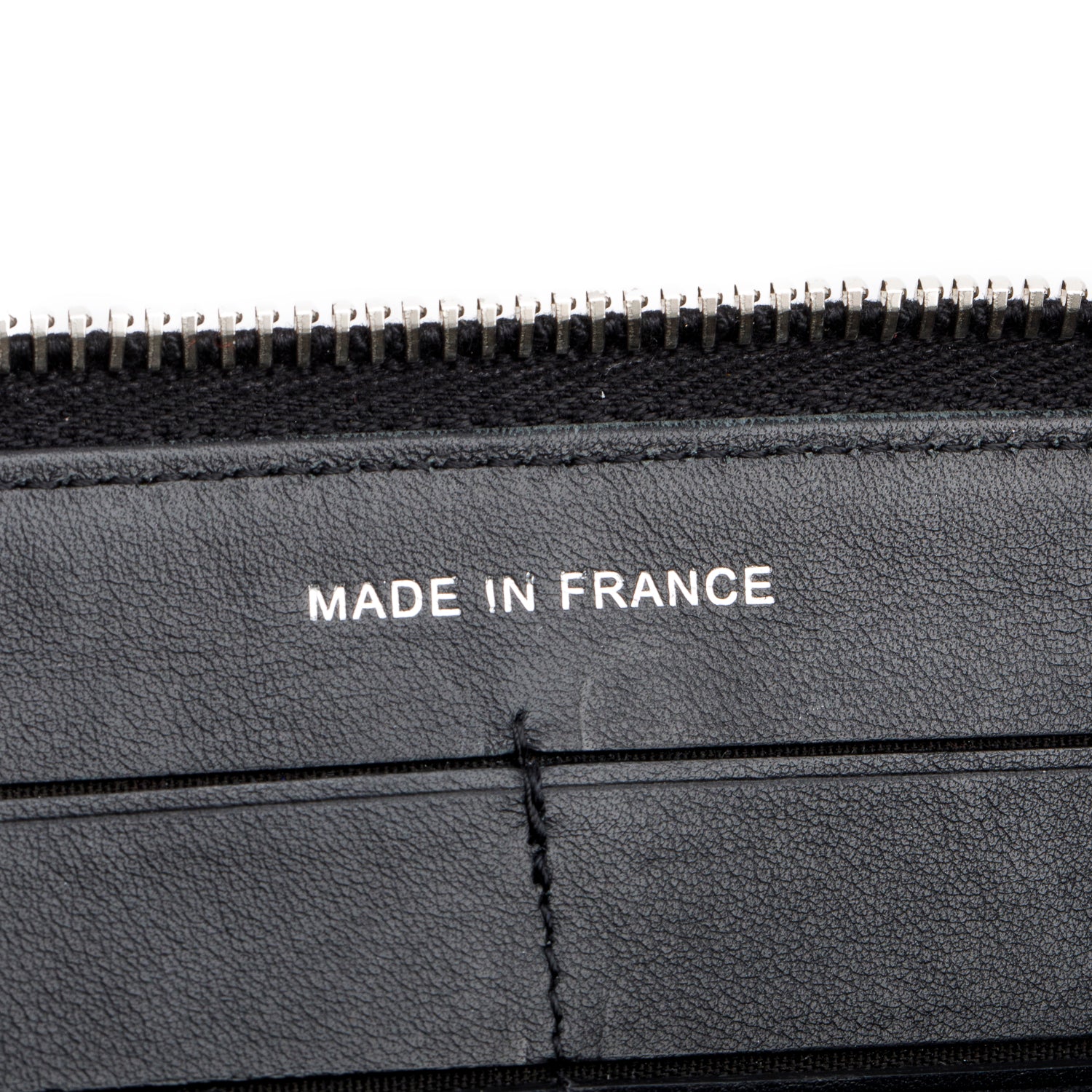 Chanel Black Caviar Sevruga Zip Around Wallet