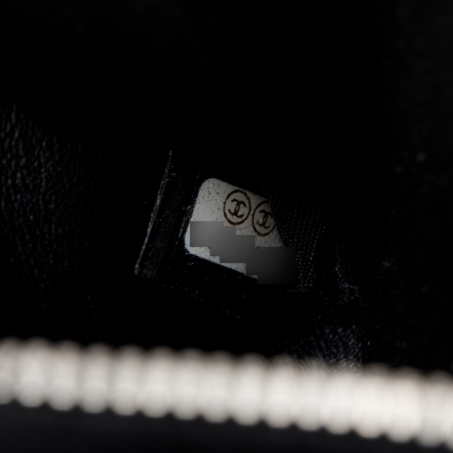 Chanel Black Caviar Sevruga Zip Around Wallet