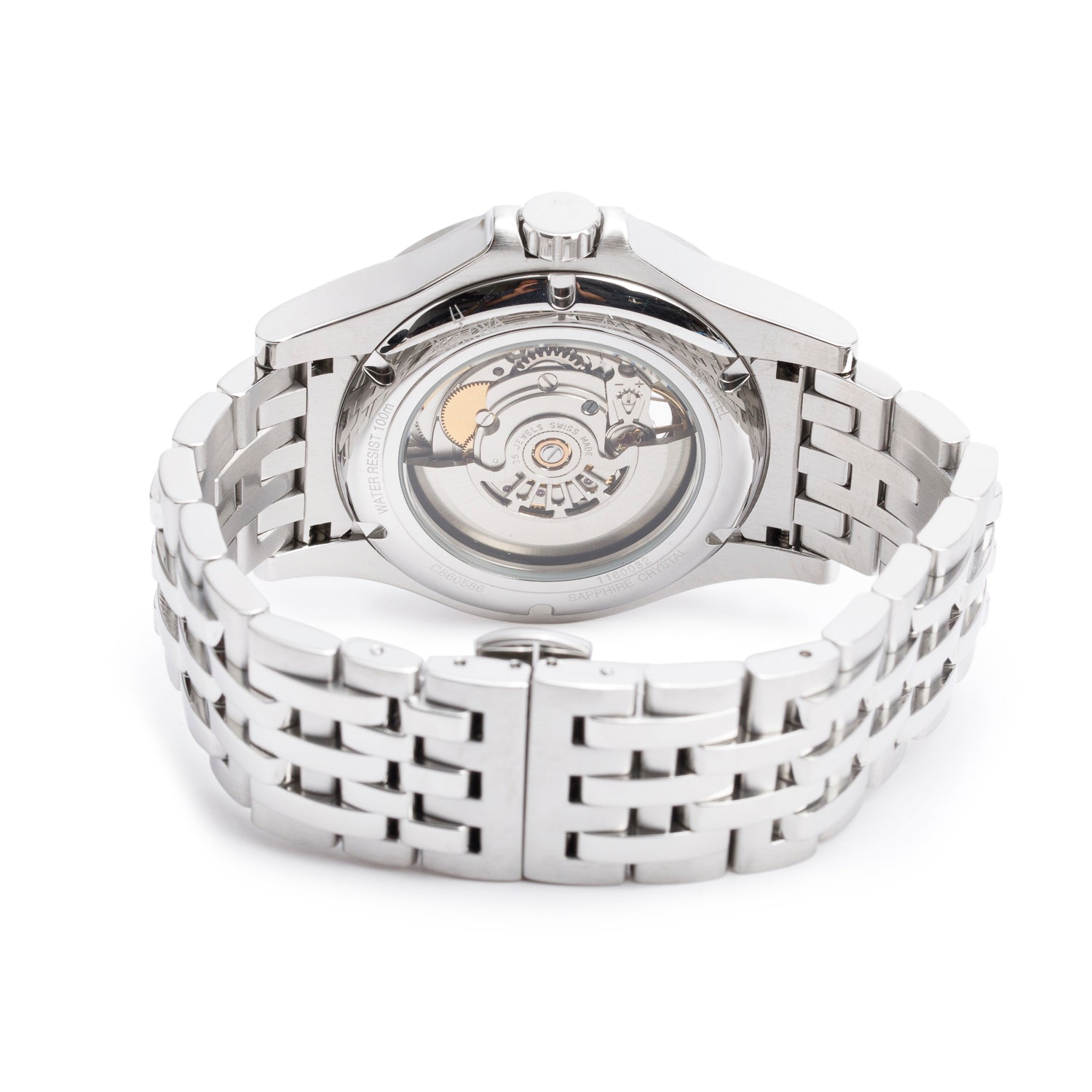 Bulova Stainless Steel Accutron 40 MM Automatic Watch Silver Dial w/ Box & Papers