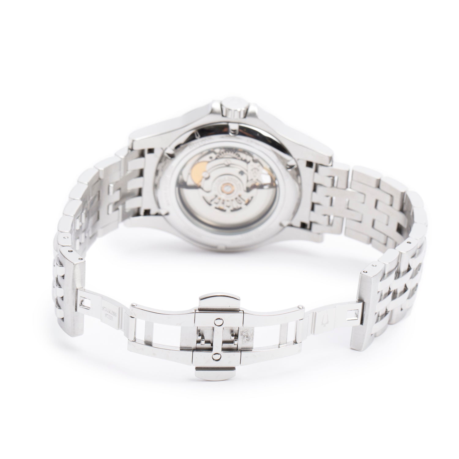 Bulova Stainless Steel Accutron 40 MM Automatic Watch Silver Dial w/ Box & Papers