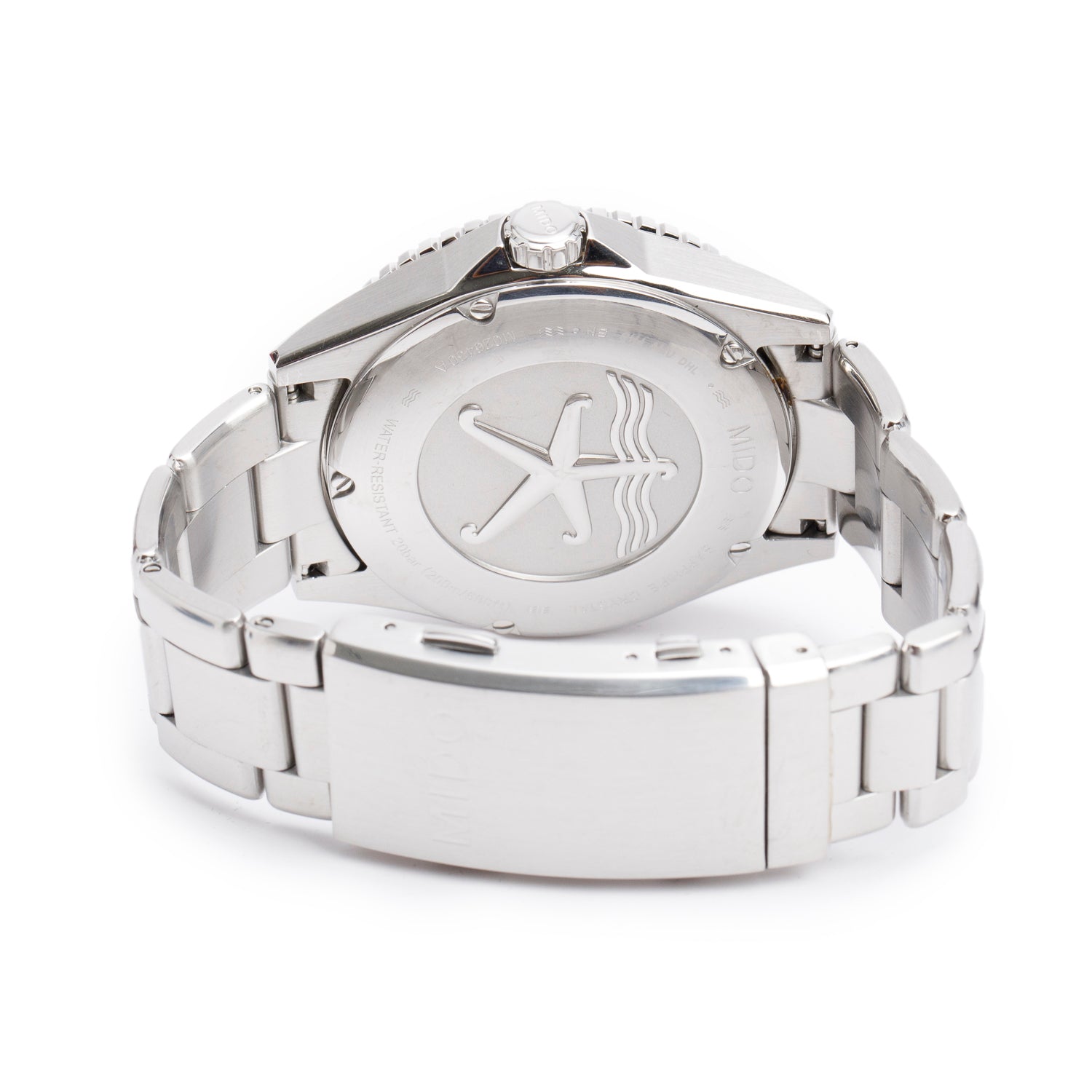 Mido Stainless Steel Ocean Star 200 42.5 MM Automatic Watch Blue Dial w/ Box