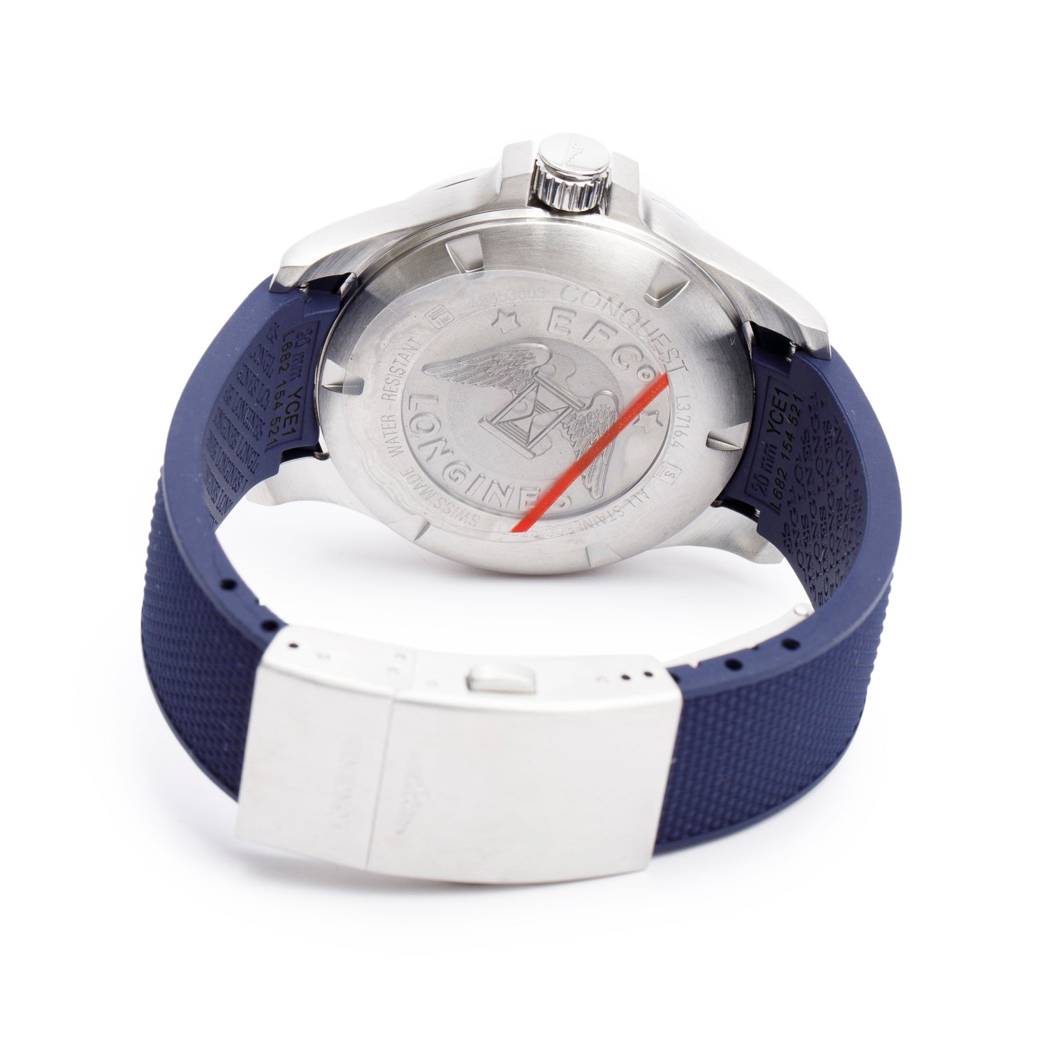 Longines Stainless Steel Conquest V.H.P. 41 MM Quartz Watch Blue Dial w/ Box