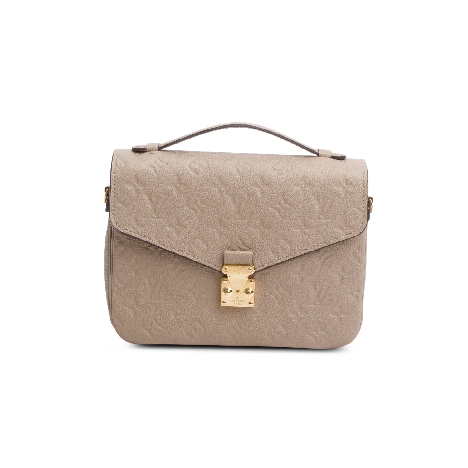 Louis Vuitton Taupe Monogram Empreinte Pochette Metis w/ Strap
