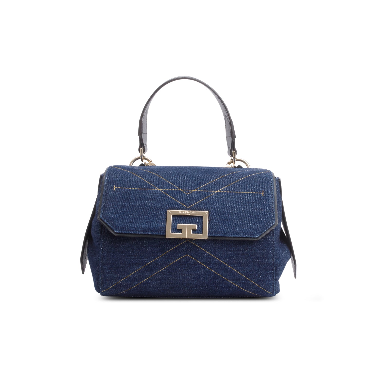 Givenchy 2020 Blue Denim Small ID Flap Bag