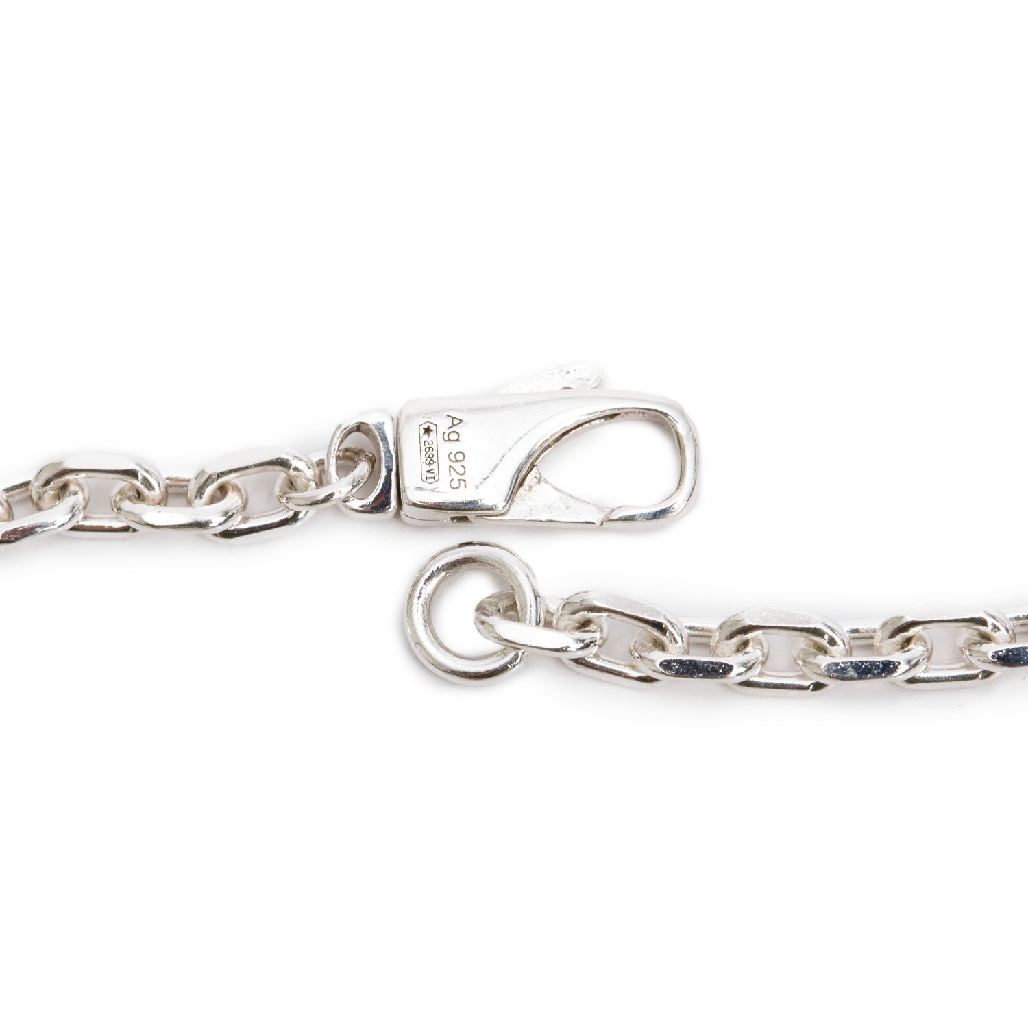 Gucci Sterling Silver Trademark Pendant Necklace w/ Box